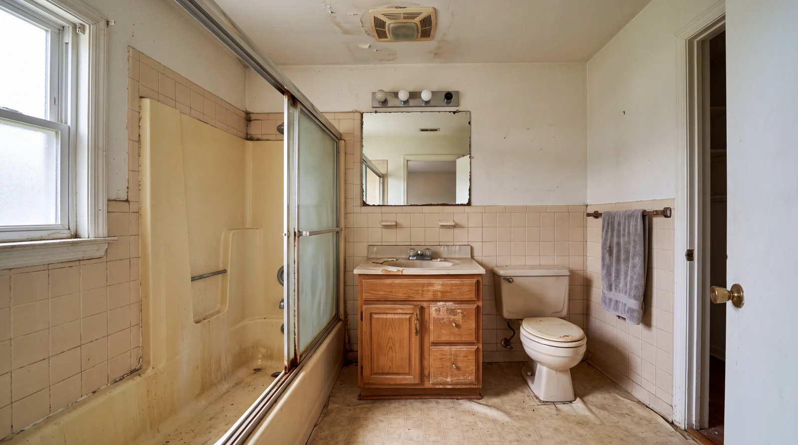 Bathroom remodel in Westminster, MD before the work