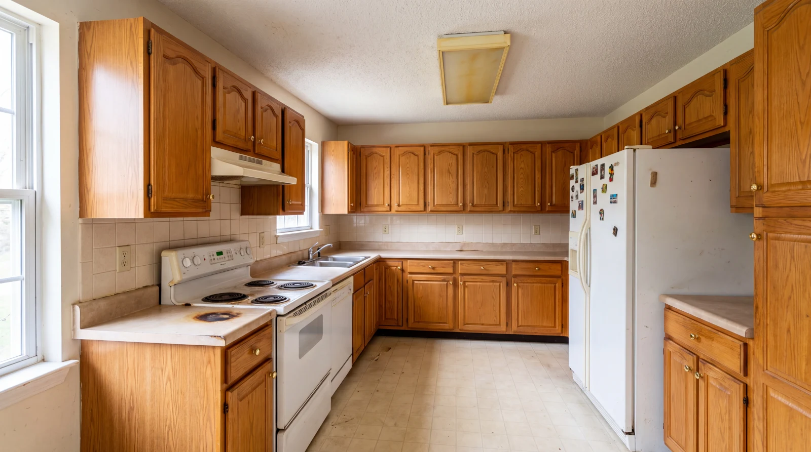 Kitchen remodel in Eldersburg, MD before the work