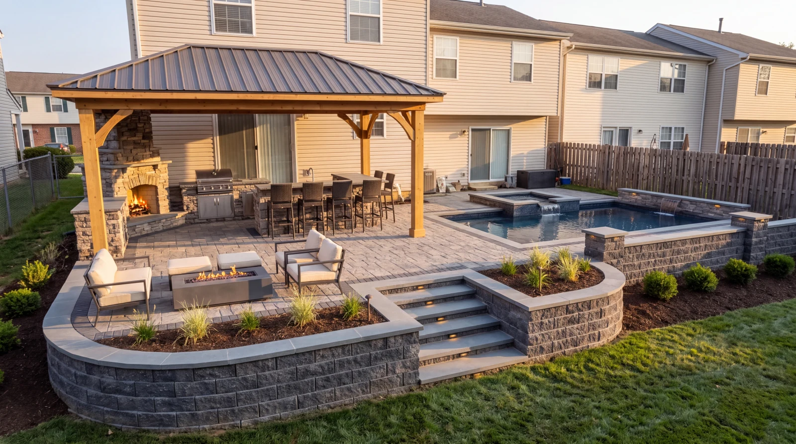 Paver patio in Finksburg, MD after the work by AmeriPro Remodeling