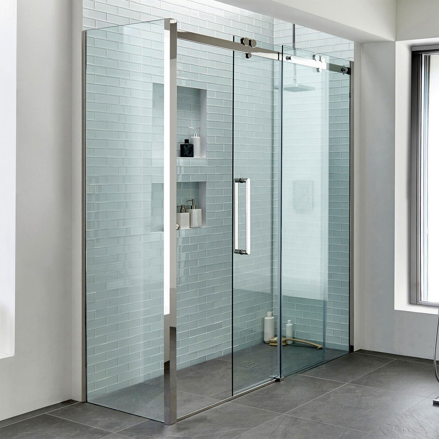 Custom Frameless Glass Shower Enclosure