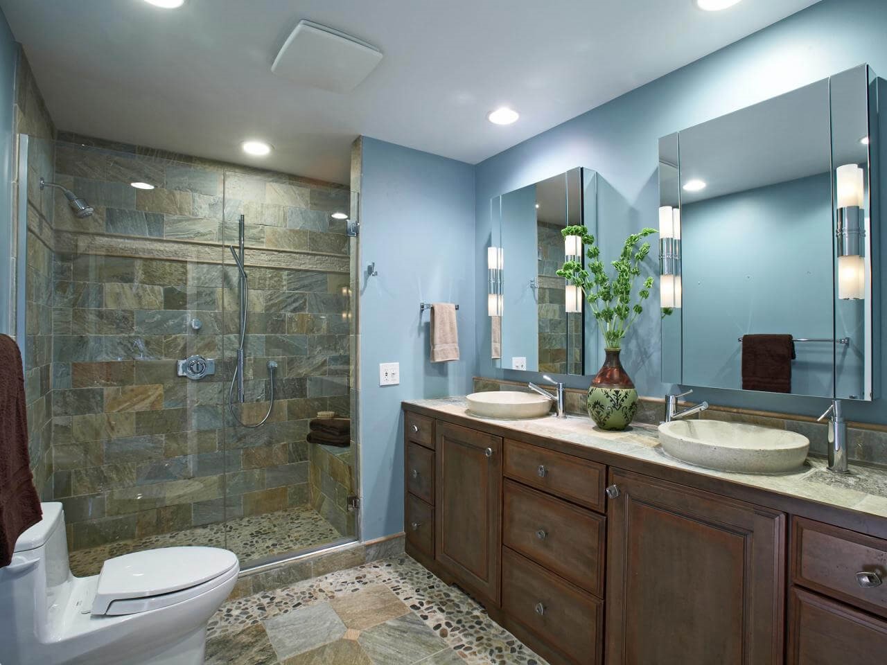 light in bathroom