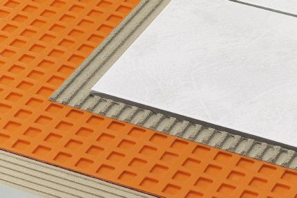 2. Uncoupling and waterproofing membrane: Schluter®-DITRA